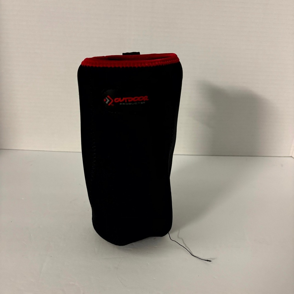 Neoprene Water Bottle Sleeve Insulated Carrier Black Red Carabiner Outdoor Bag